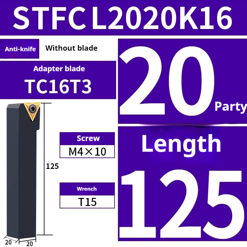 2020-CNC tool holder 91 degree cylindrical turning tool holder STFCR/L2020K16 screw lathe tool holder triangular insert Shandong Denso Pricision Tools Co.,Ltd.
